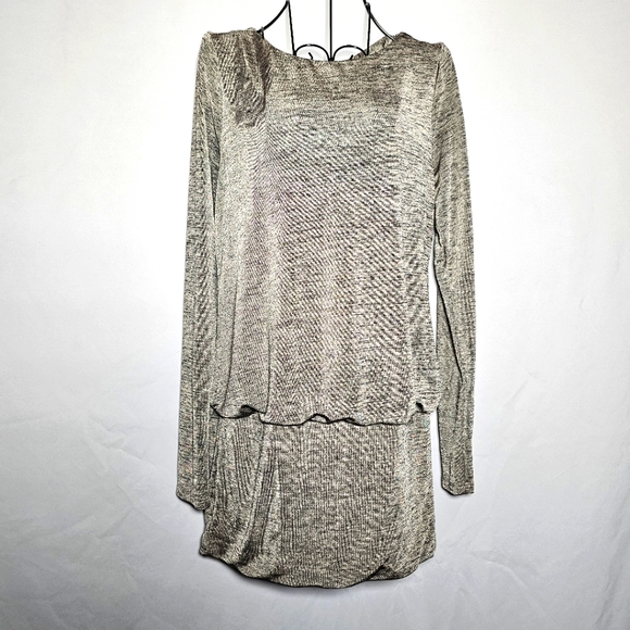WHBM long sleeve heathered gold tunic top small - Picture 1 of 9
